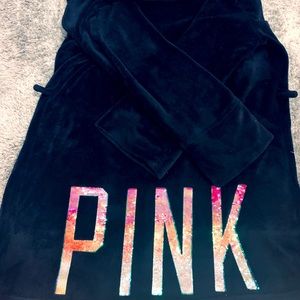 PINK black robe sequins